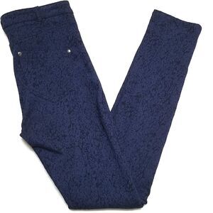 CARTISE Mid Rise Blue Black Printed Skinny Pants